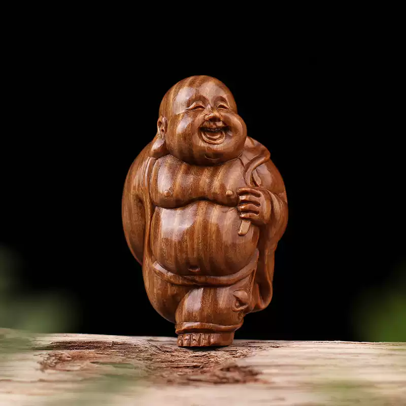 Green Sandalwood Maitreya Buddha